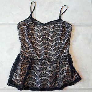 Suzy Shier lace peplum top
